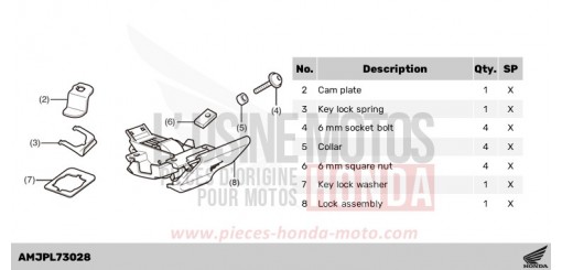 KIT,TOP BOX LOCK NSS750R de 2024